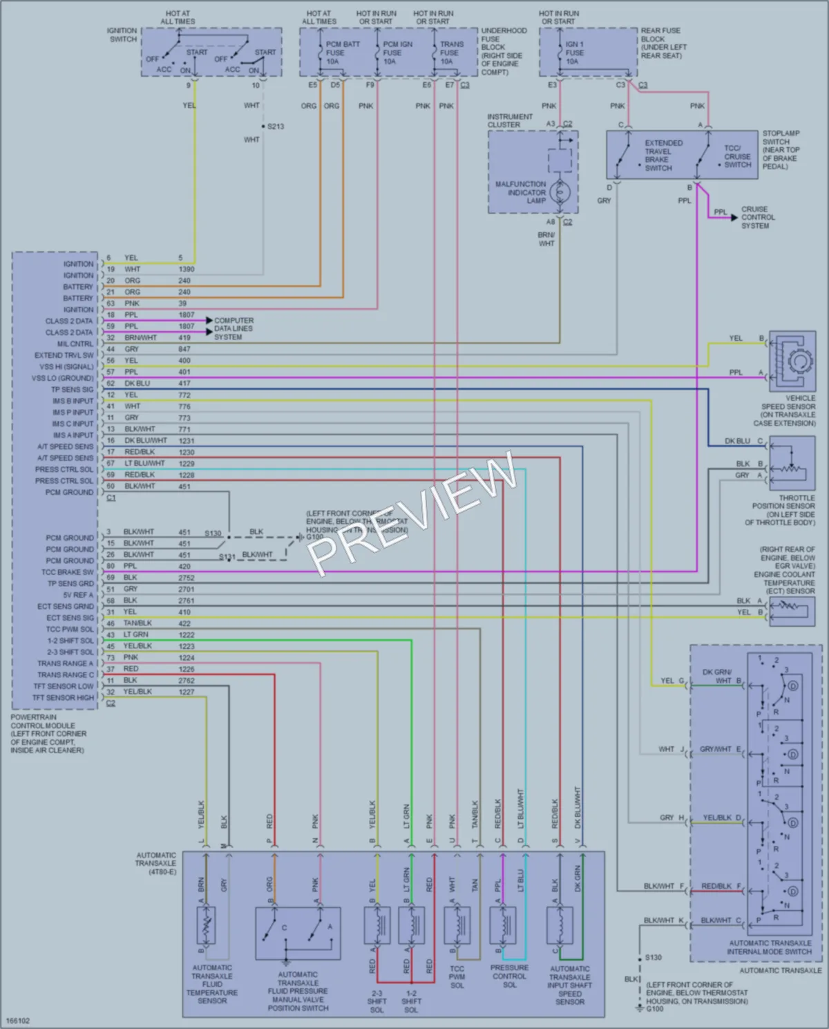 2003 Cadillac DeVille Transmission wiring diagram preview