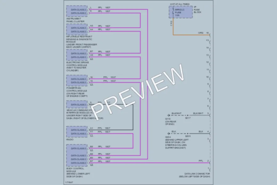 2003 Chevrolet Cavalier Computer Data Lines wiring diagram preview