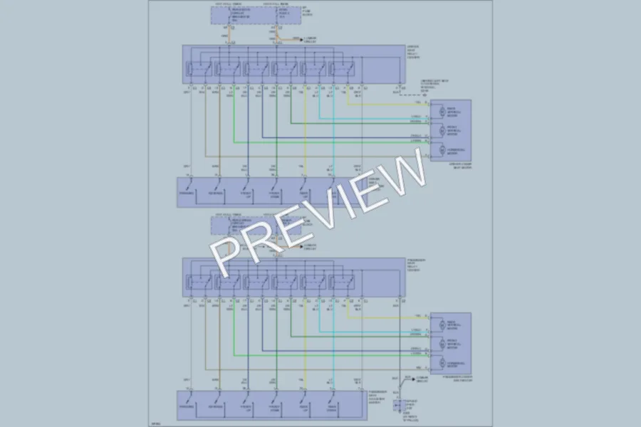 2003 Chevrolet Corvette Power Seats wiring diagram preview
