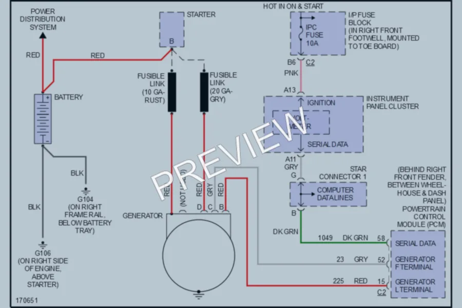 2003 Chevrolet Corvette Starting Charging wiring diagram preview