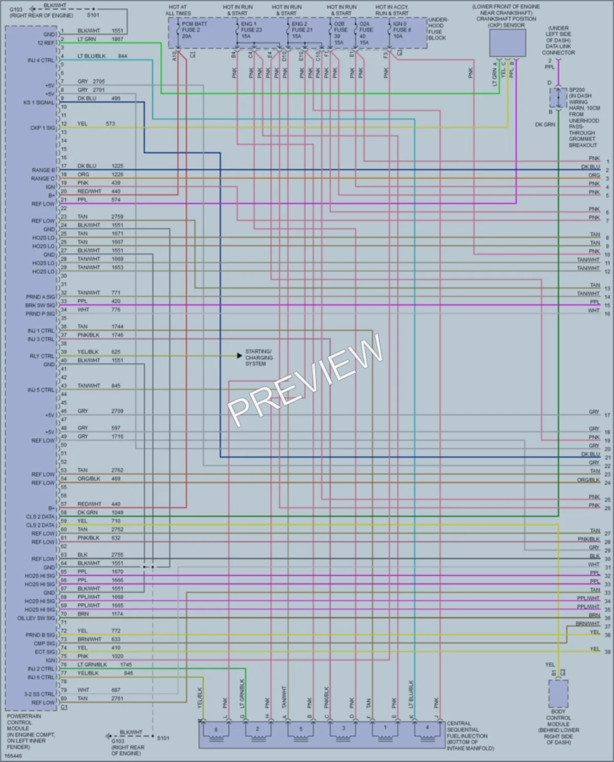 2003 Chevrolet G2500 Engine Performance wiring diagram preview