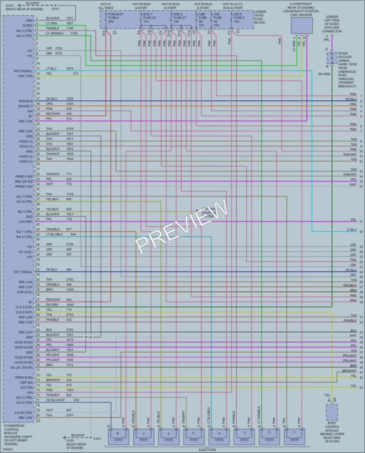 2003 Chevrolet G3500 Engine Performance wiring diagram preview