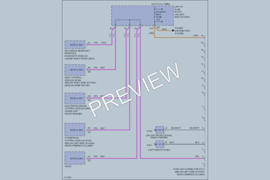 2003 Chevrolet Malibu Computer Data Lines wiring diagram preview
