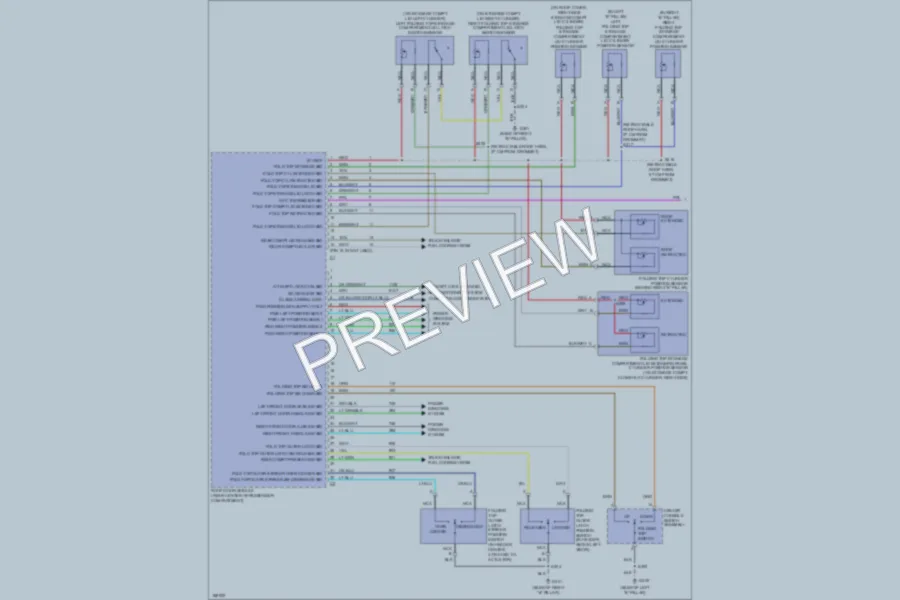2003 Chevrolet SSR Power Top Sunroof wiring diagram preview