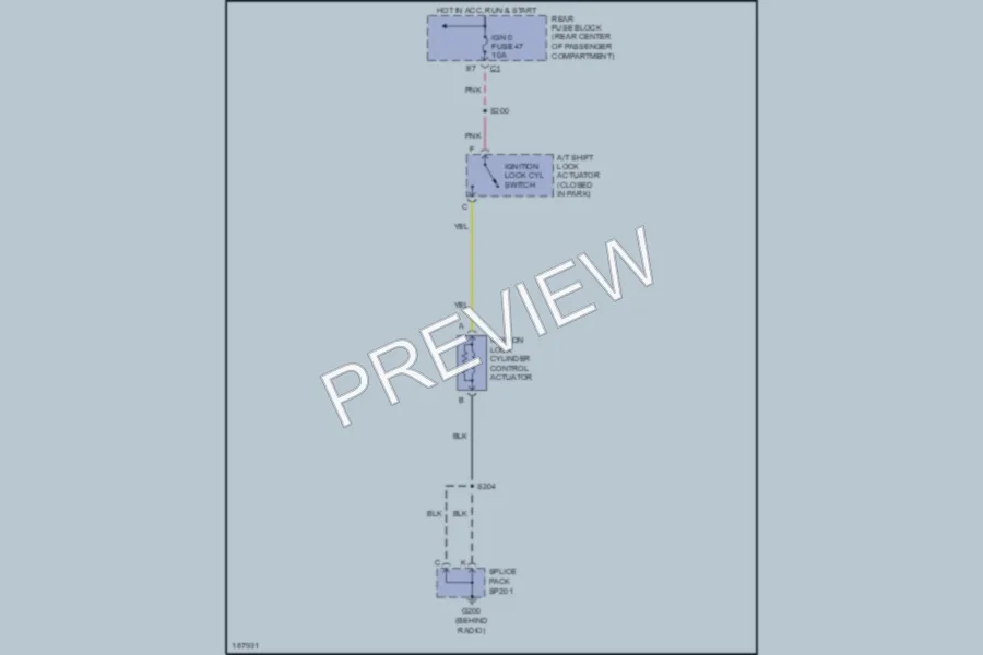 2003 Chevrolet SSR Shift Interlock wiring diagram preview