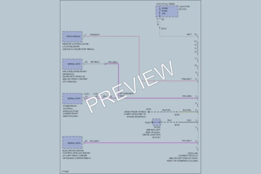 2003 Chevrolet Tracker Computer Data Lines wiring diagram preview