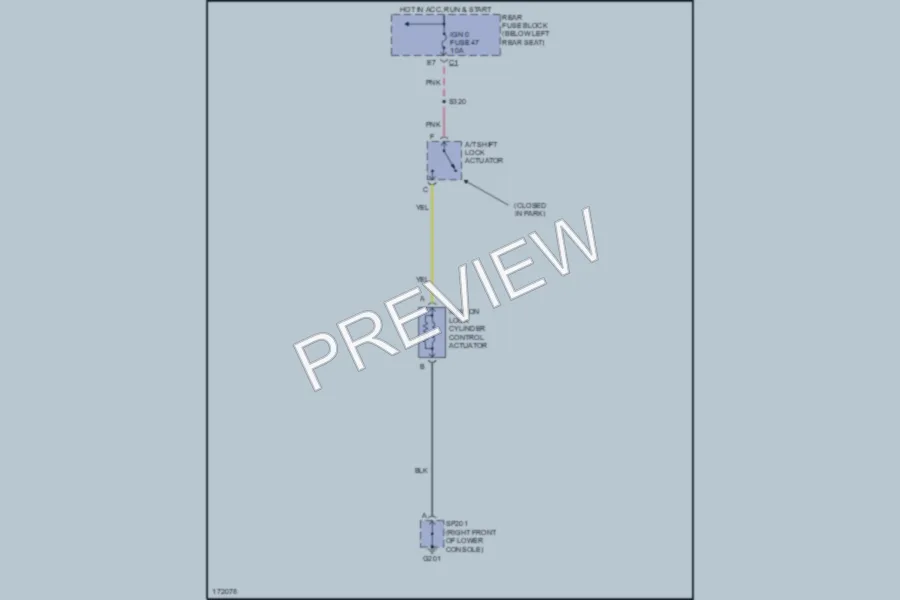 2003 Chevrolet TrailBlazer Shift Interlock wiring diagram preview