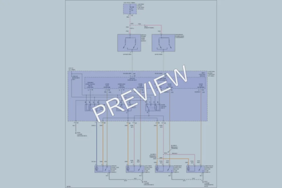 2003 Chrysler 300M Power Door Locks wiring diagram preview