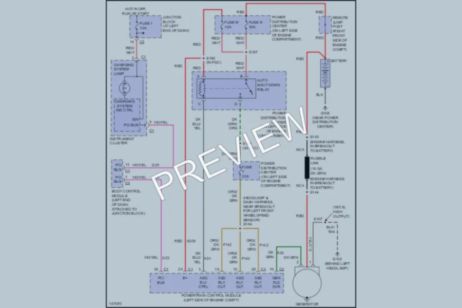 2003 Chrysler Concorde Starting Charging wiring diagram preview