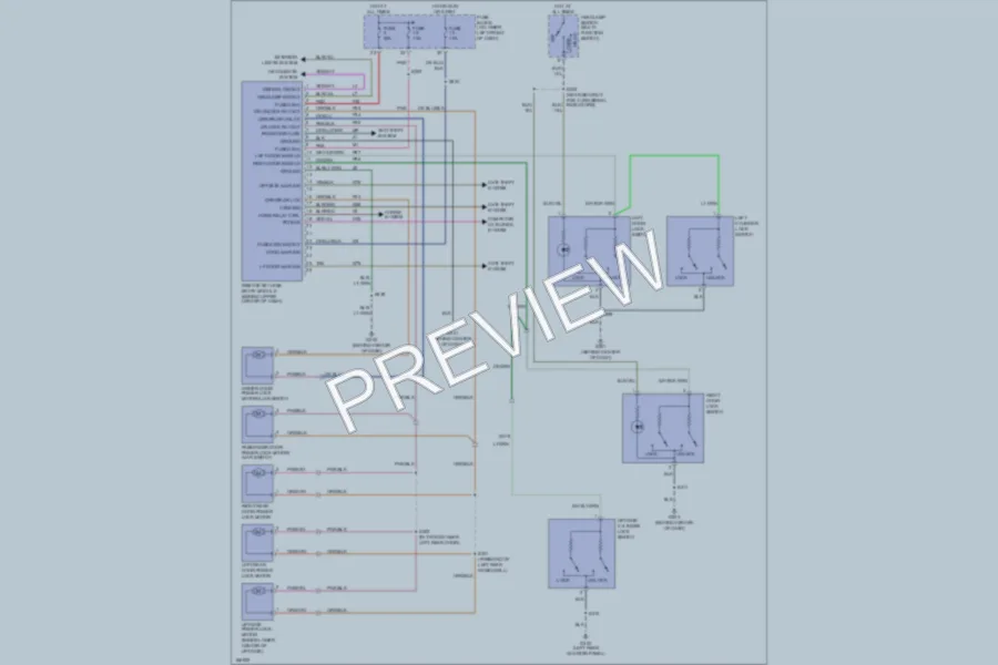 2003 Chrysler PTCruiser Power Door Locks wiring diagram preview