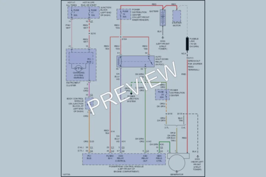 2003 Chrysler 2D Convertible Starting Charging wiring diagram preview