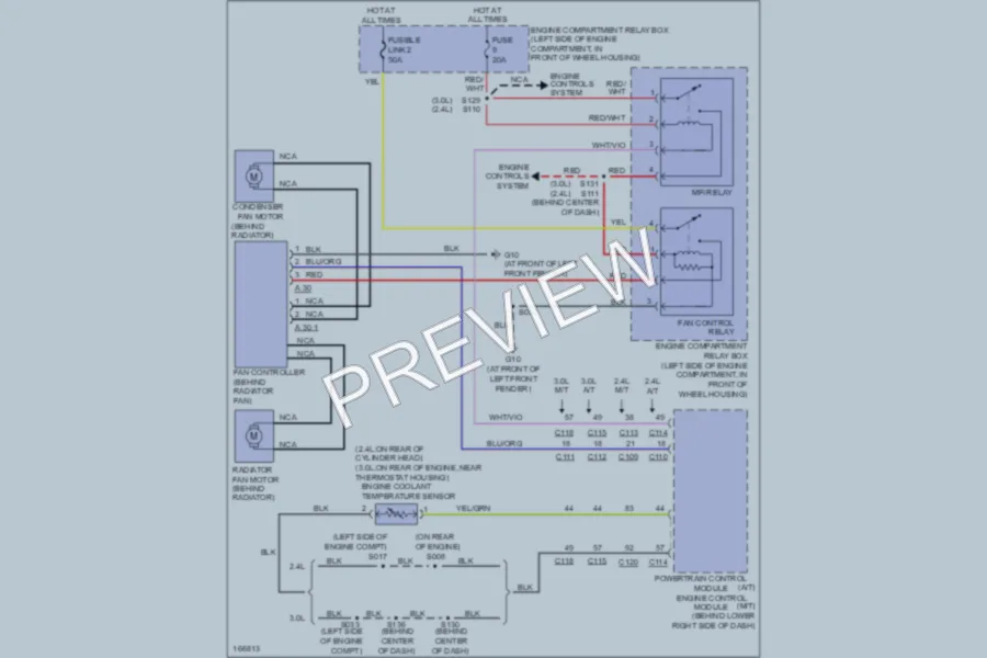 2003 Chrysler 2D Coupe Cooling Fan wiring diagram preview
