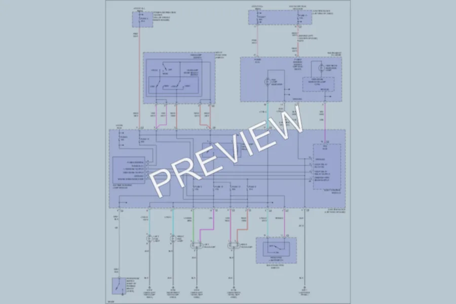 2003 Chrysler 4D Sedan Headlights wiring diagram preview