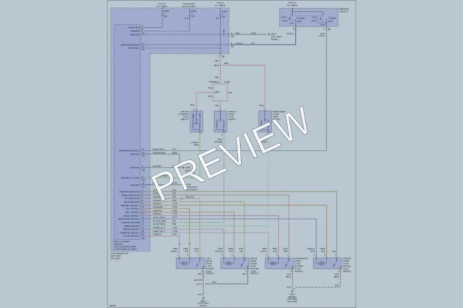 2003 Chrysler 4D Sedan Power Door Locks wiring diagram preview