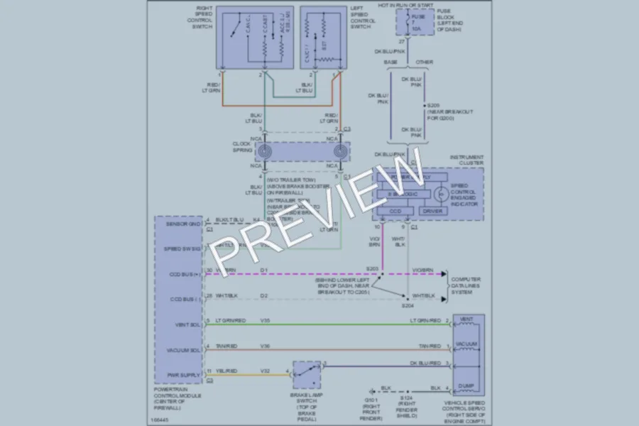 2003 Dodge B3500 Cruise Control wiring diagram preview