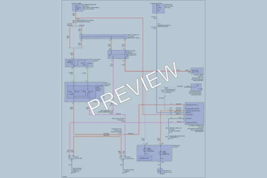 2003 Dodge B2500 Headlights wiring diagram preview