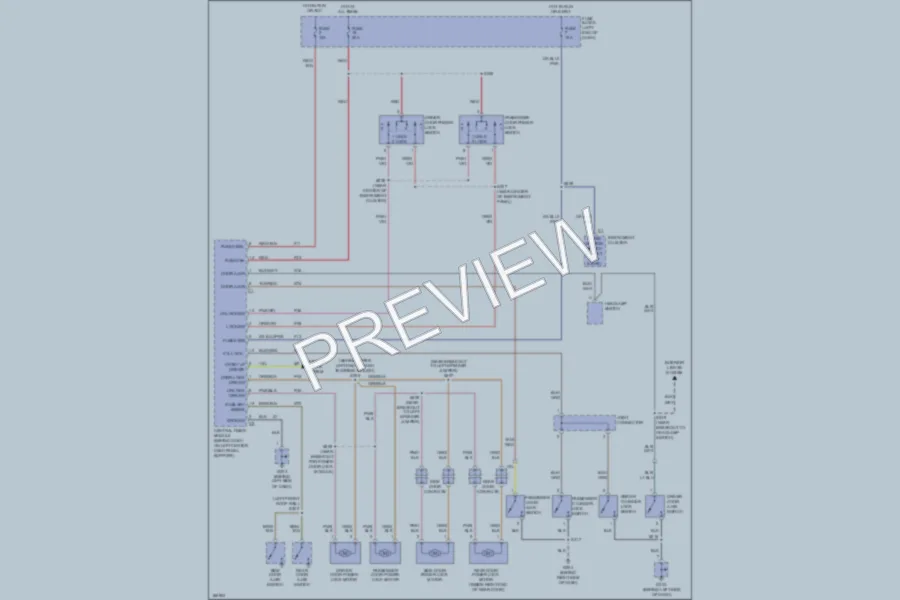 2003 Dodge B2500 Power Door Locks wiring diagram preview
