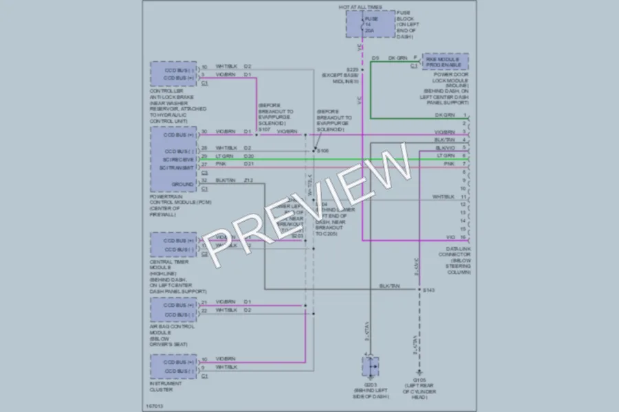 2003 Dodge B2500 Computer Data Lines wiring diagram preview
