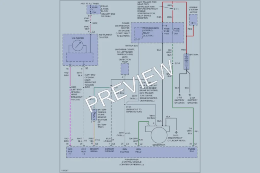 2003 Dodge B3500 Starting Charging wiring diagram preview