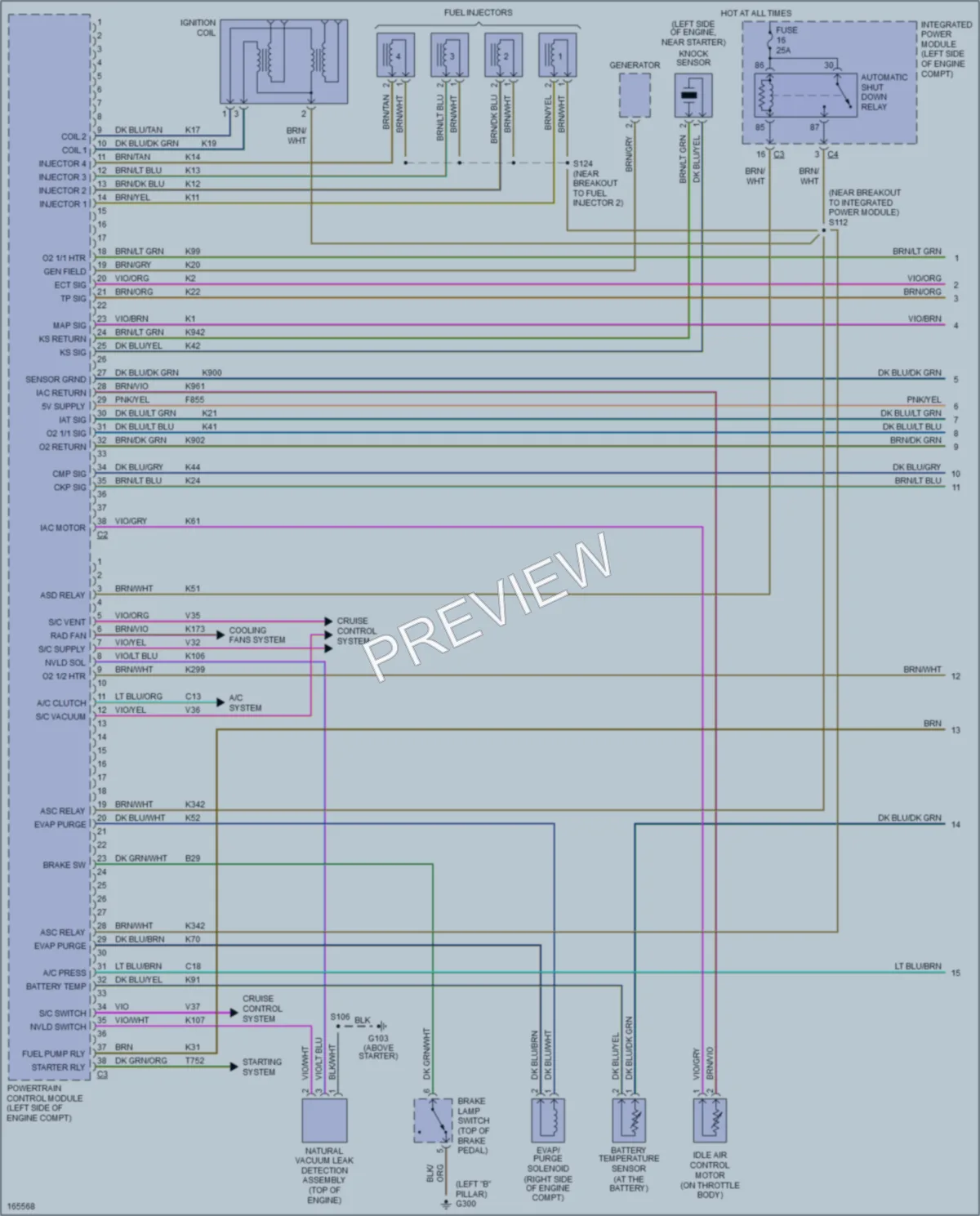 2003 Dodge Caravan Engine Performance wiring diagram preview