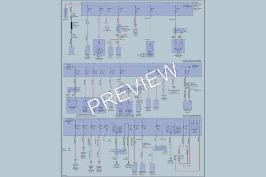 2003 Dodge Durango Power Distribution wiring diagram preview