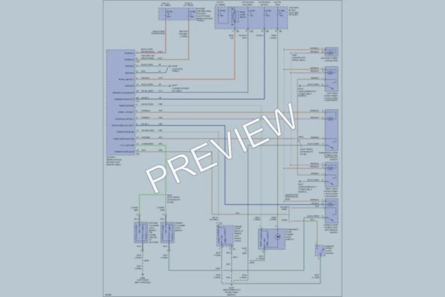 2003 Dodge Durango Power Door Locks wiring diagram preview