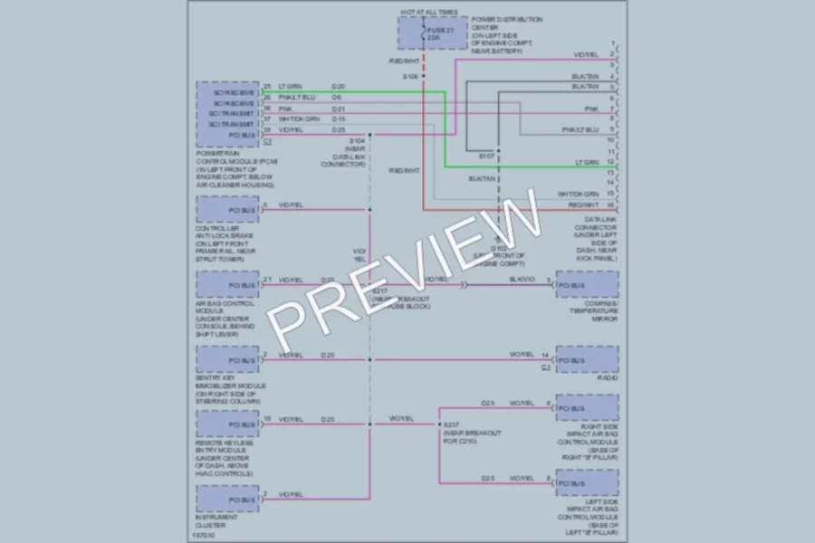 2003 Dodge Neon Computer Data Lines wiring diagram preview