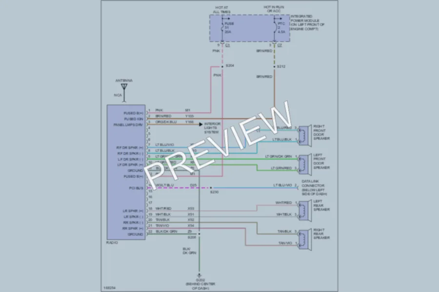 2003 Dodge R1500 Radio wiring diagram preview