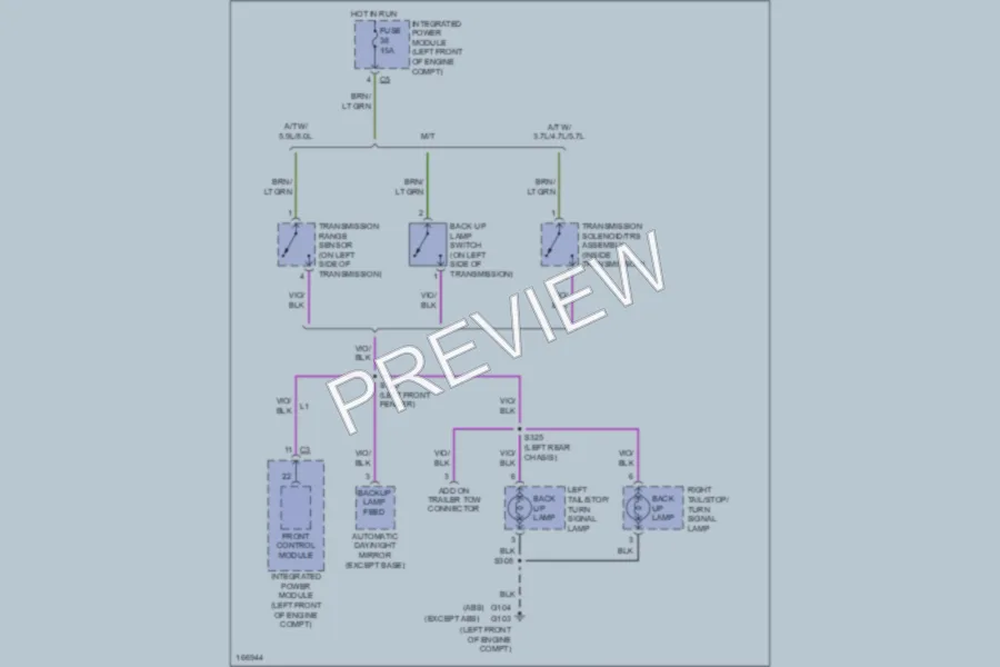 2003 Dodge R2500 Exterior Lights wiring diagram preview