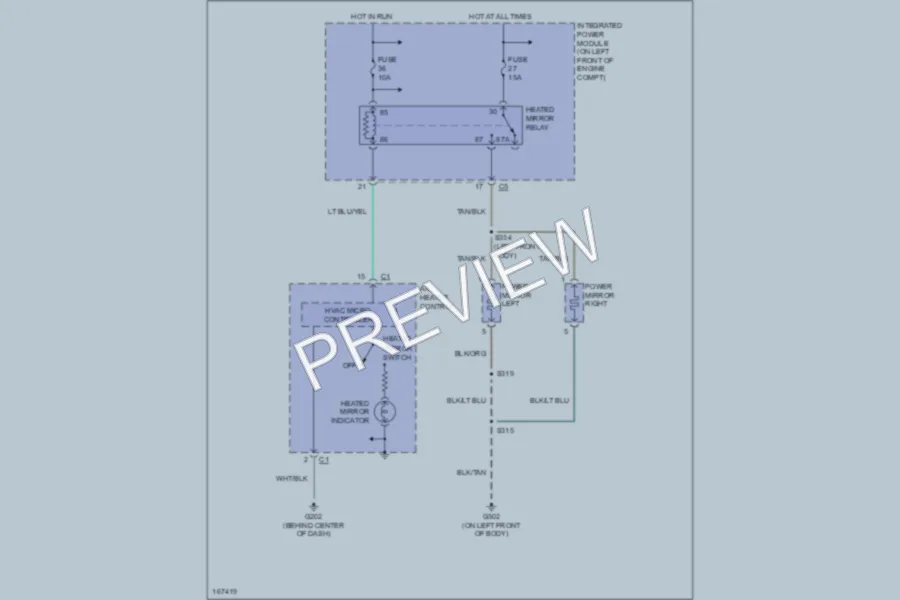 2003 Dodge R3500 Defoggers wiring diagram preview