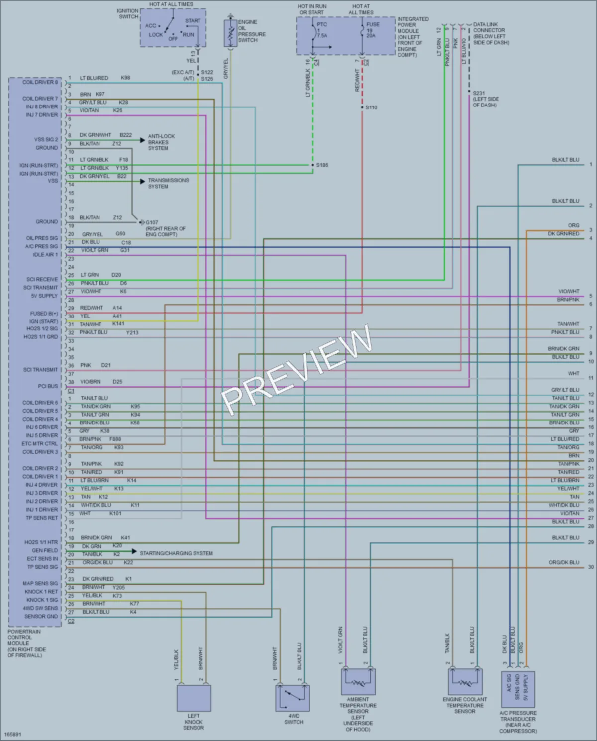 2003 Dodge R3500 Engine Performance wiring diagram preview