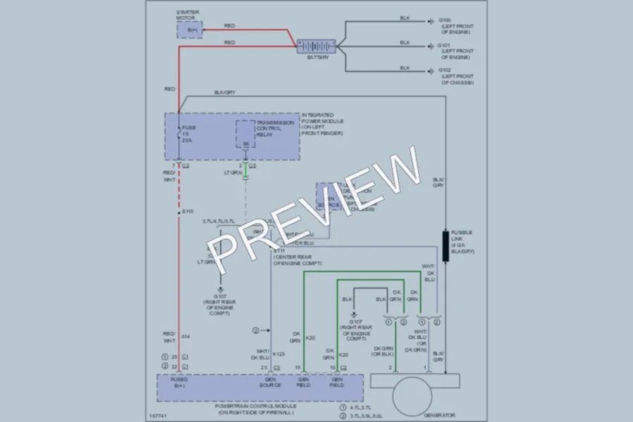 2003 Dodge R3500 Starting Charging wiring diagram preview
