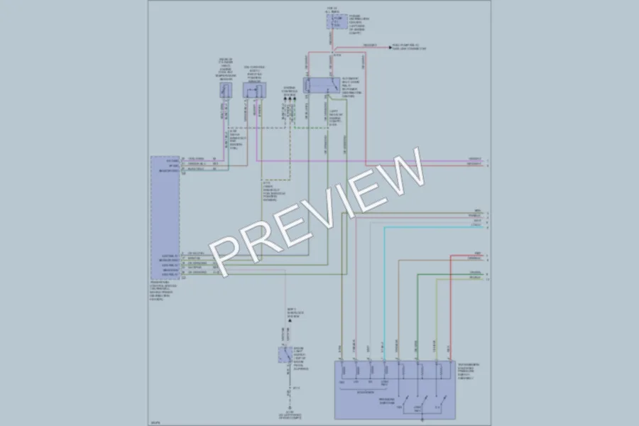 2003 Dodge SX20 Transmission wiring diagram preview