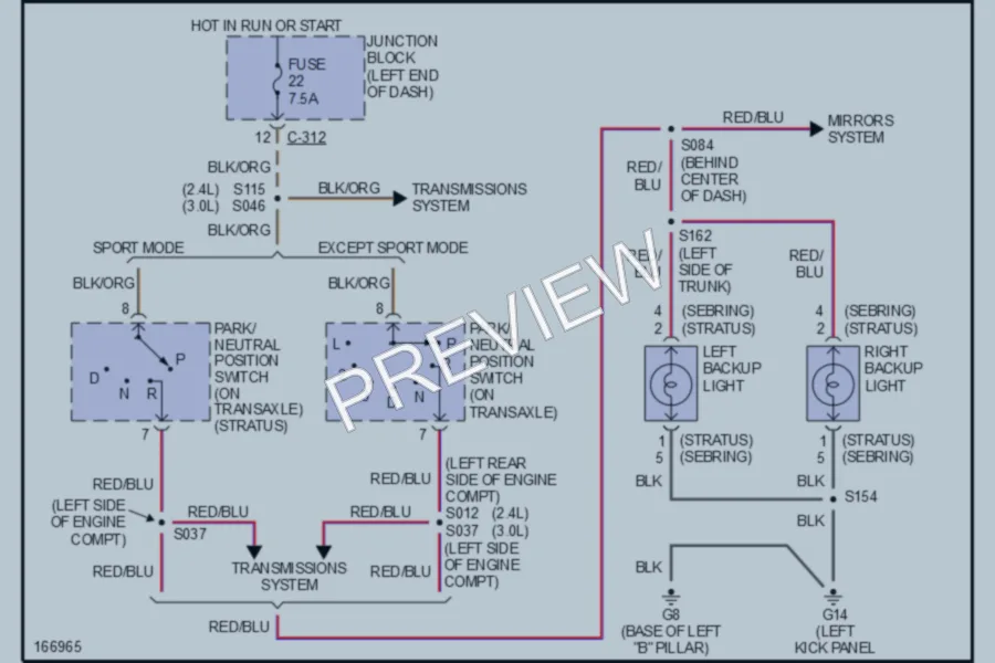 2003 Dodge 2D Coupe Exterior Lights wiring diagram preview