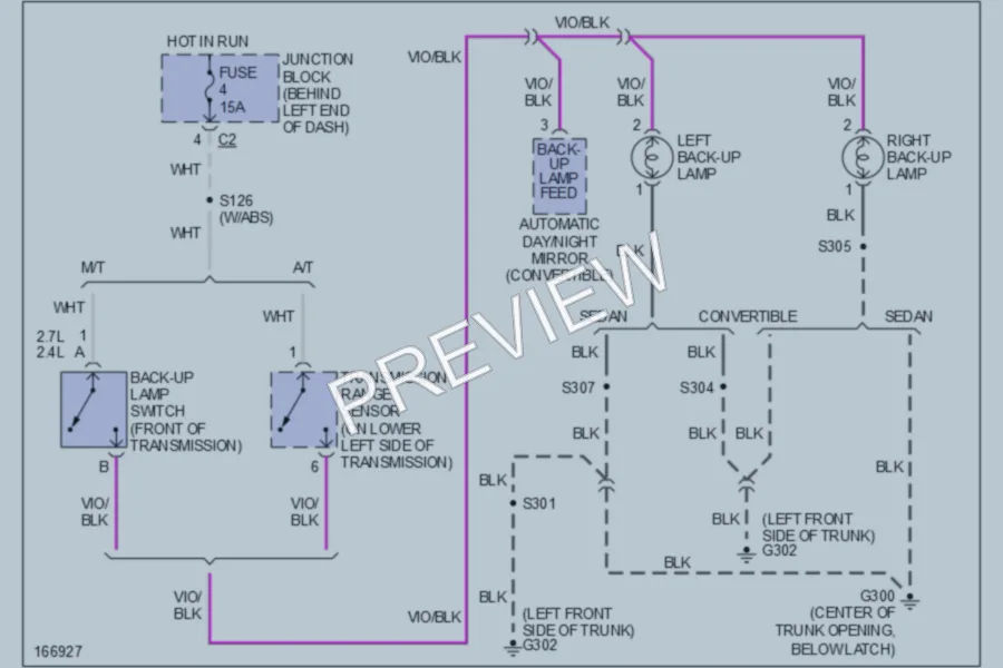 2003 Dodge 4D Sedan Exterior Lights wiring diagram preview