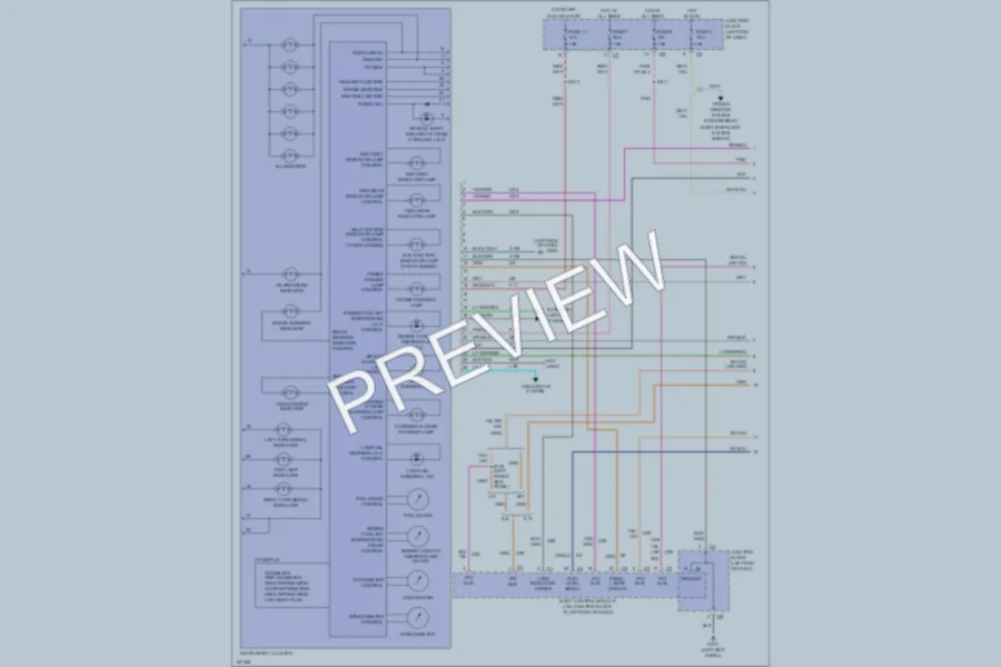 2003 Dodge 4D Sedan Instrument Cluster wiring diagram preview