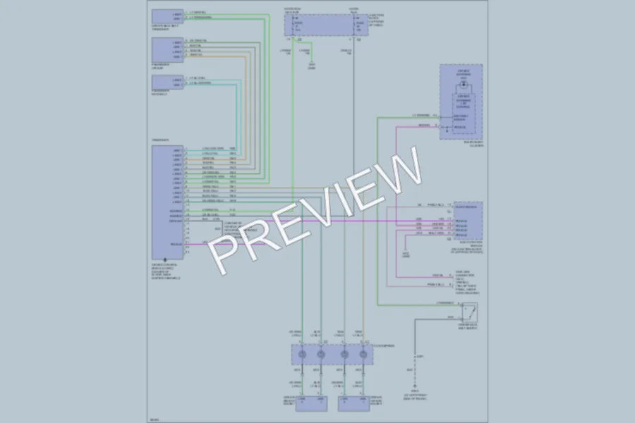 2003 Dodge 4D Sedan Supplemental Restraints wiring diagram preview