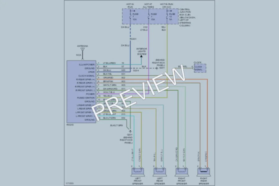 2003 Ford CrownVictoria Radio wiring diagram preview