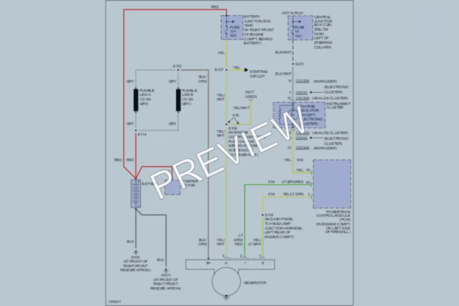 2003 Ford CrownVictoria Starting Charging wiring diagram preview