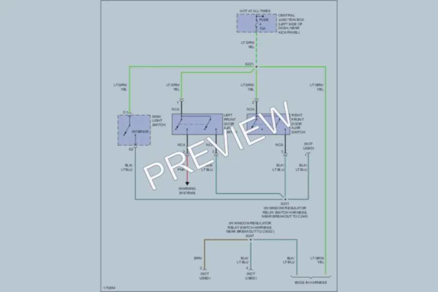 2003 Ford E150 Interior Lights wiring diagram preview