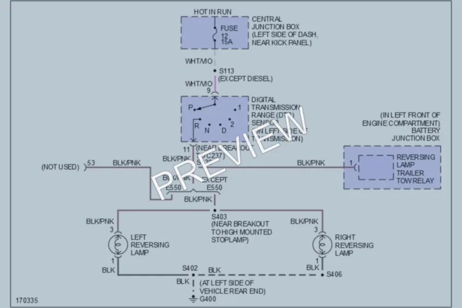 2003 Ford E150 Exterior Lights wiring diagram preview