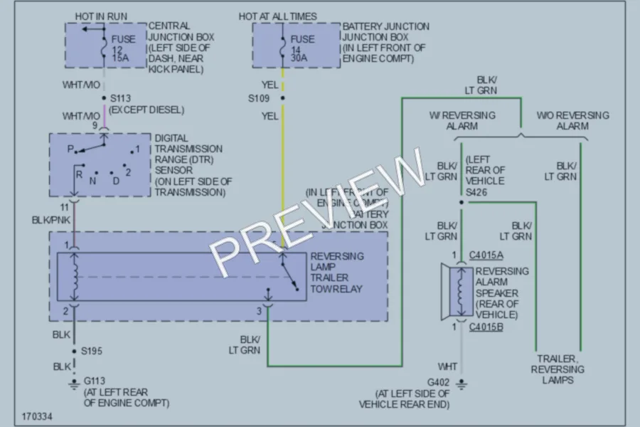 2003 Ford E250 Exterior Lights wiring diagram preview