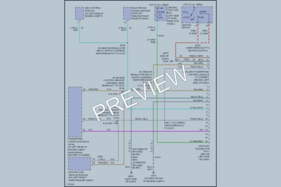 2003 Ford E550Econoline Computer Data Lines wiring diagram preview