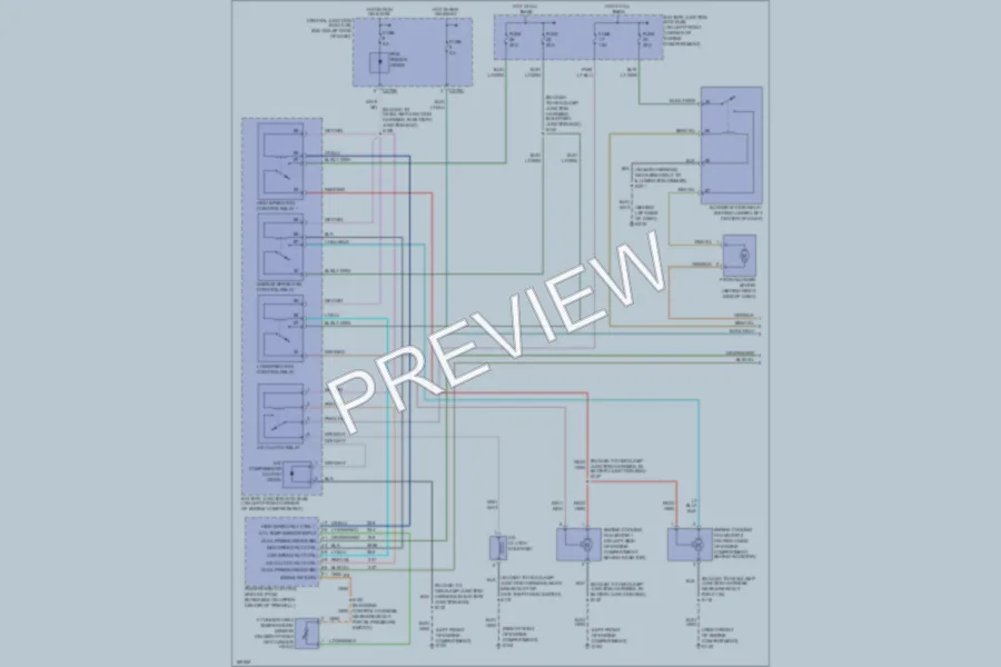 2003 Ford Escape Air Conditioning wiring diagram preview