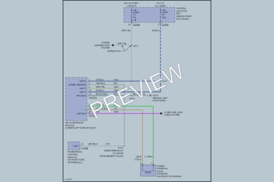 2003 Ford Expedition Electronic Power Steering wiring diagram preview