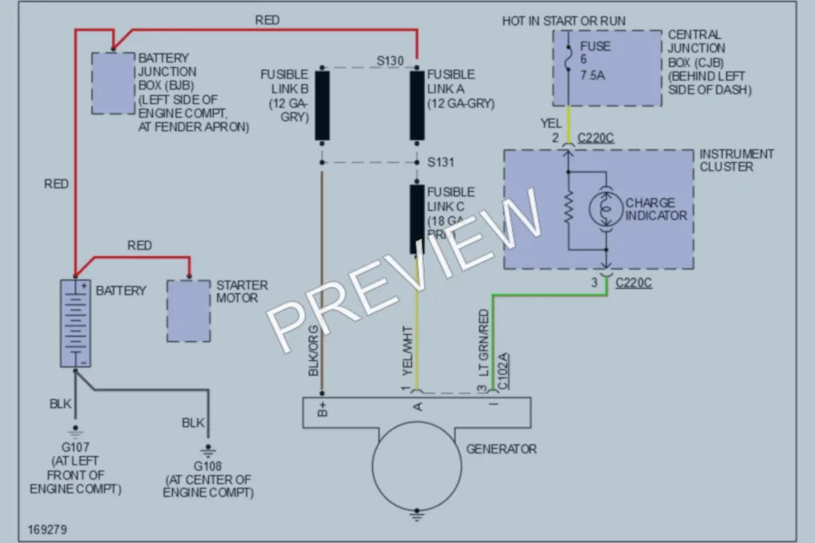 2003 Ford ExplorerSport Starting Charging wiring diagram preview