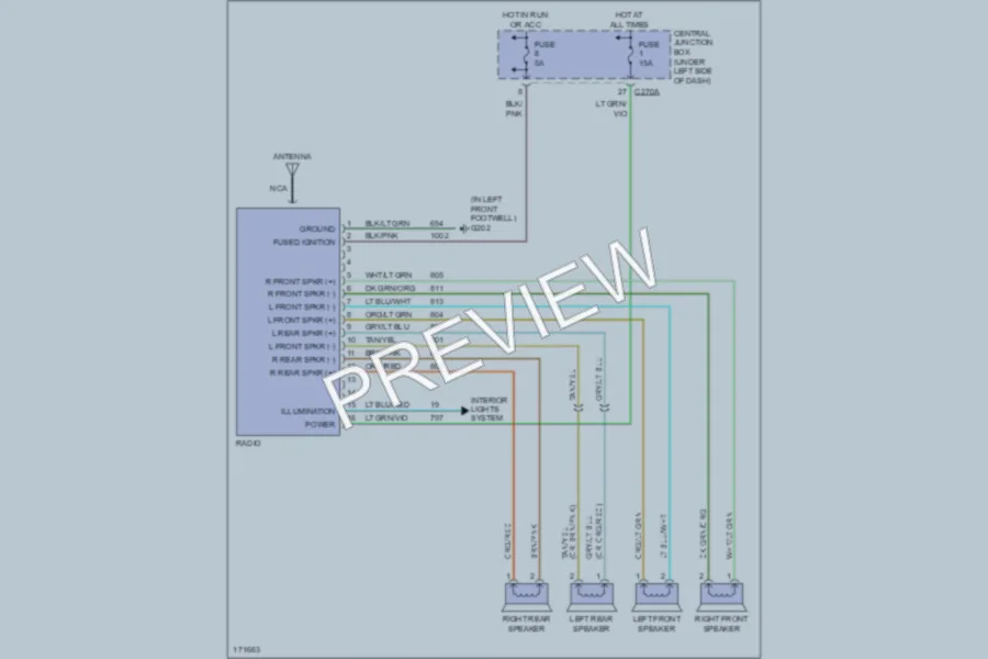2003 Ford F150 Radio wiring diagram preview
