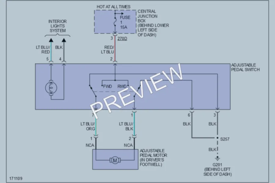 2003 Ford F250 Super Duty Power Seats wiring diagram preview