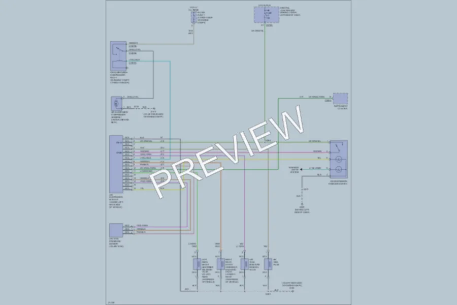 2003 Ford F550ChsCab Electronic Suspension wiring diagram preview