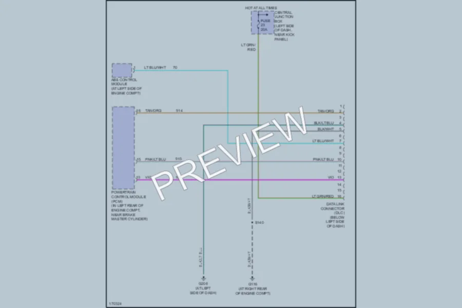 2003 Ford E350 Super Duty Computer Data Lines wiring diagram preview
